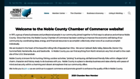 What Noblecountychamber.com website looked like in 2021 (3 years ago)