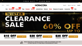 What Noracora.com website looked like in 2021 (3 years ago)