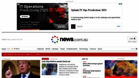 What News.com.au website looked like in 2021 (3 years ago)