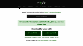 What Nodejs.org website looked like in 2021 (3 years ago)
