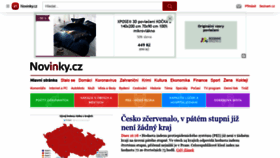 What Novinky.cz website looked like in 2021 (3 years ago)