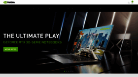 What Nvidia.de website looked like in 2021 (3 years ago)