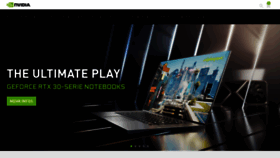 What Nvidia.de website looked like in 2021 (5 years ago)