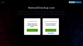 What Naturalcheckup.com website looked like in 2021 (3 years ago)