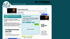 What Numerologia.euroresidentes.es website looked like in 2021 (3 years ago)