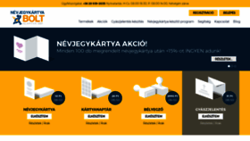 What Nevjegykartyabolt.hu website looked like in 2021 (3 years ago)