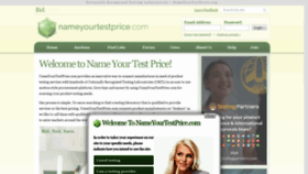 What Nameyourtestprice.com website looked like in 2021 (5 years ago)
