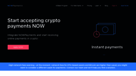 What Nowpayments.io website looked like in 2021 (3 years ago)