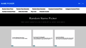 What Namepicker.net website looked like in 2021 (3 years ago)
