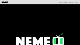 What Neme.tv website looked like in 2021 (3 years ago)