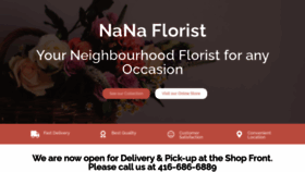 What Nanaflorist.com website looked like in 2021 (3 years ago)
