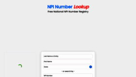 What Npinumberlookup.org website looked like in 2021 (3 years ago)