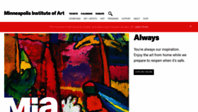 What New.artsmia.org website looked like in 2021 (3 years ago)