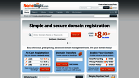 What Namebright.com website looked like in 2021 (3 years ago)