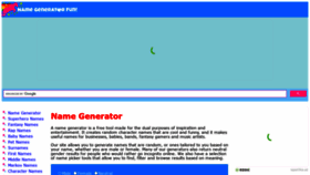 What Namegeneratorfun.com website looked like in 2021 (3 years ago)