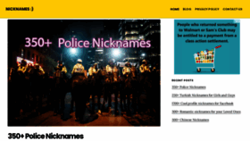 What Nicknamess.com website looked like in 2021 (3 years ago)