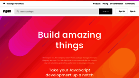 What Npmjs.com website looked like in 2021 (4 years ago)