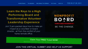 What Nonprofitboardsummit.org website looked like in 2021 (3 years ago)