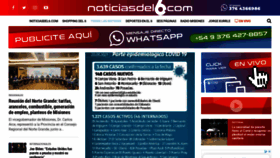 What Noticiasdel6.com website looked like in 2021 (3 years ago)