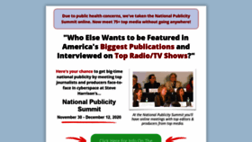 What Nationalpublicitysummit.com website looked like in 2021 (3 years ago)