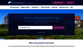 What Newhomesforsale.co.uk website looked like in 2021 (3 years ago)