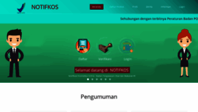 What Notifkos.pom.go.id website looked like in 2021 (3 years ago)