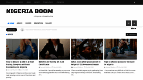 What Nigeriaboom.com website looked like in 2021 (3 years ago)