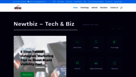 What Newtbiz.com website looked like in 2021 (3 years ago)