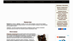 What Naturae.ru website looked like in 2021 (3 years ago)