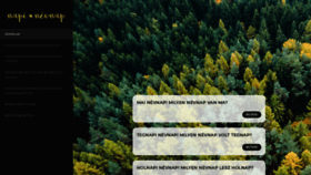 What Napinevnap.hu website looked like in 2021 (4 years ago)