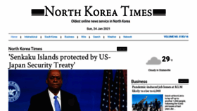 What Northkoreatimes.com website looked like in 2021 (3 years ago)