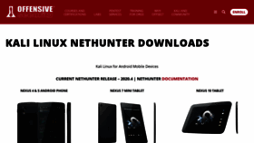 What Nethunter.com website looked like in 2021 (3 years ago)