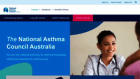 What Nationalasthma.org.au website looked like in 2021 (3 years ago)
