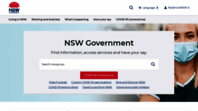 What Nsw.gov.au website looked like in 2021 (3 years ago)