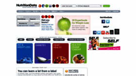 What Nutritiondata.self.com website looked like in 2021 (3 years ago)
