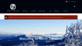 What Nc.gov website looked like in 2021 (3 years ago)