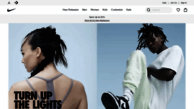 What Nike.com website looked like in 2021 (3 years ago)