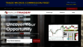 What Ninjatrader.com website looked like in 2021 (3 years ago)
