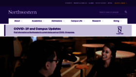What Northwestern.edu website looked like in 2021 (3 years ago)