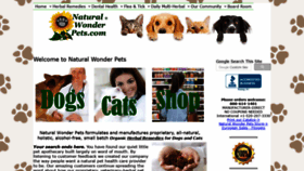 What Natural-wonder-pets.com website looked like in 2021 (3 years ago)