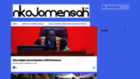 What Nkojomensah.com website looked like in 2021 (3 years ago)