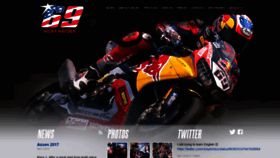 What Nickyhayden.com website looked like in 2021 (3 years ago)