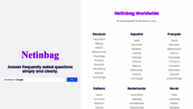 What Netinbag.com website looked like in 2021 (3 years ago)