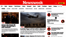 What Newsweek.com website looked like in 2021 (3 years ago)