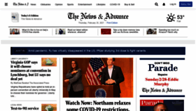What Newsadvance.com website looked like in 2021 (3 years ago)