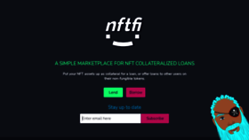 What Nftfi.com website looked like in 2021 (3 years ago)