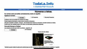What Numeros-a-letras.todala.info website looked like in 2021 (3 years ago)