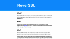 What Neverssl.com website looked like in 2021 (3 years ago)