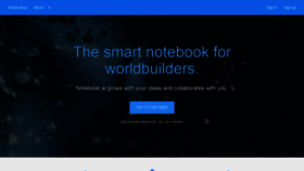 What Notebook.ai website looked like in 2021 (3 years ago)