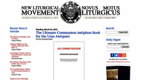 What Newliturgicalmovement.org website looked like in 2021 (3 years ago)